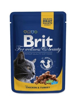 Brit Premium Cat wet Food Chicken Turkey for Cat 80gm